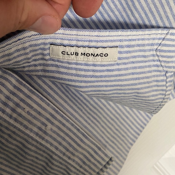 Club Monaco Slim Fit Oxford Shirt Large - Picture 5 of 7